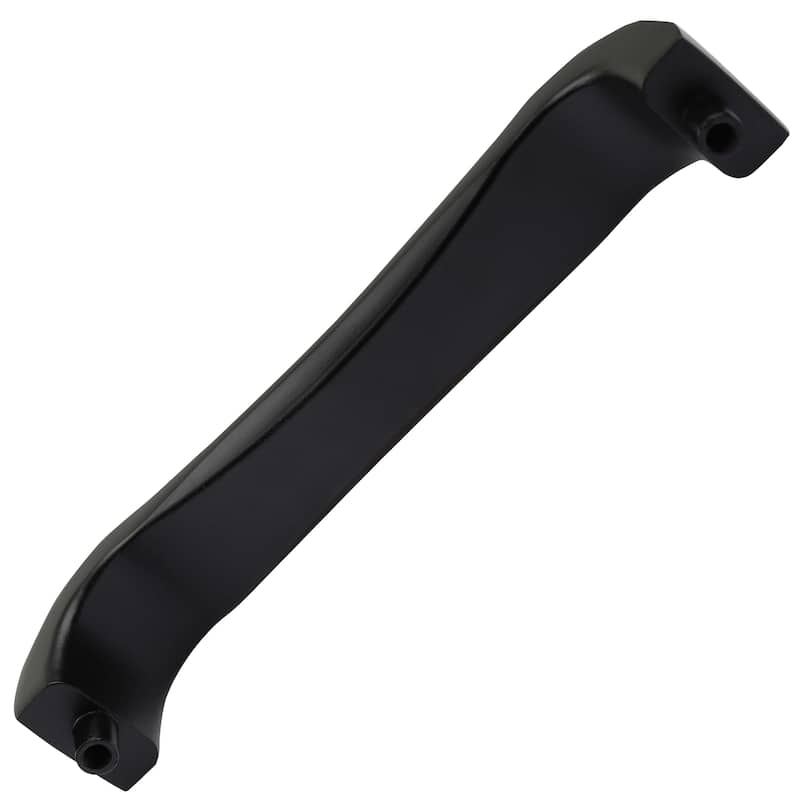 GlideRite 4-1/2 in. CC Curved Cabinet Handles, Matte Black (10-Pk) - Matte Black