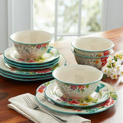 Blooming Bouquet 12-Piece Dinnerware Set