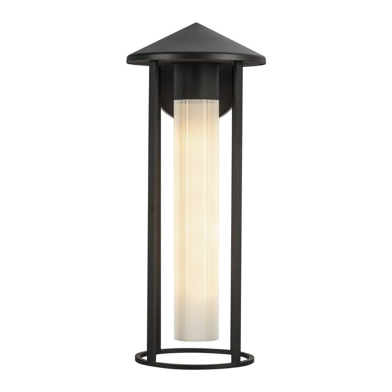 Alora Lighting EW526318 Tenko 9" Tall Wall Sconce - Black / Glossy Opal Glass