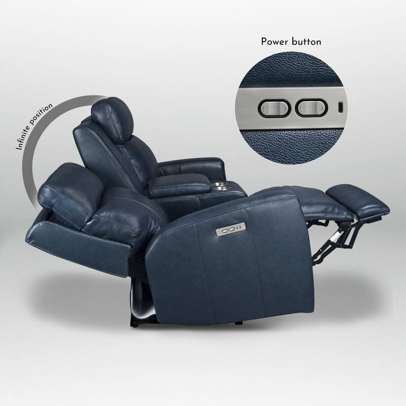 71.5'' Leather Zero Gravity Power Recliner Loveseat Sofa with Power Headrest, USB&USB-C Port