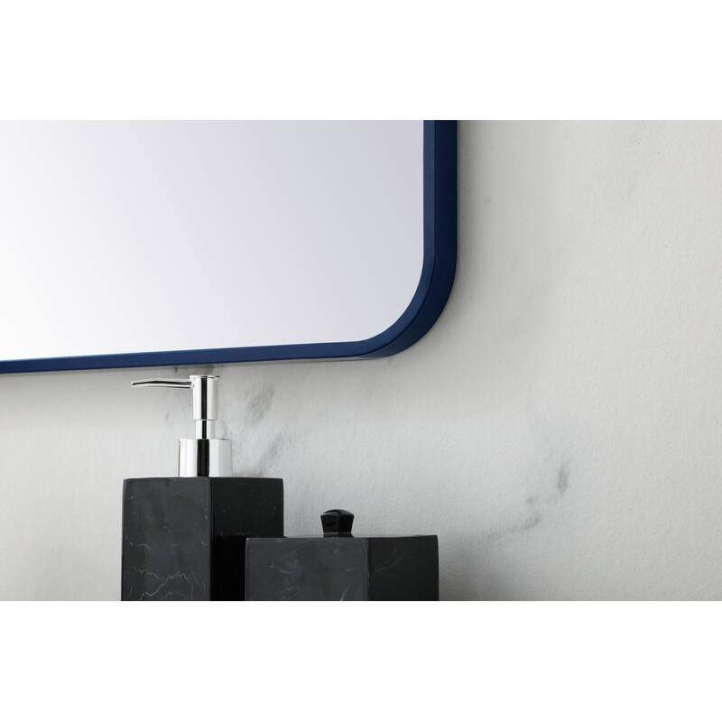Ezra Soft Corner Metal Rectangular Mirror