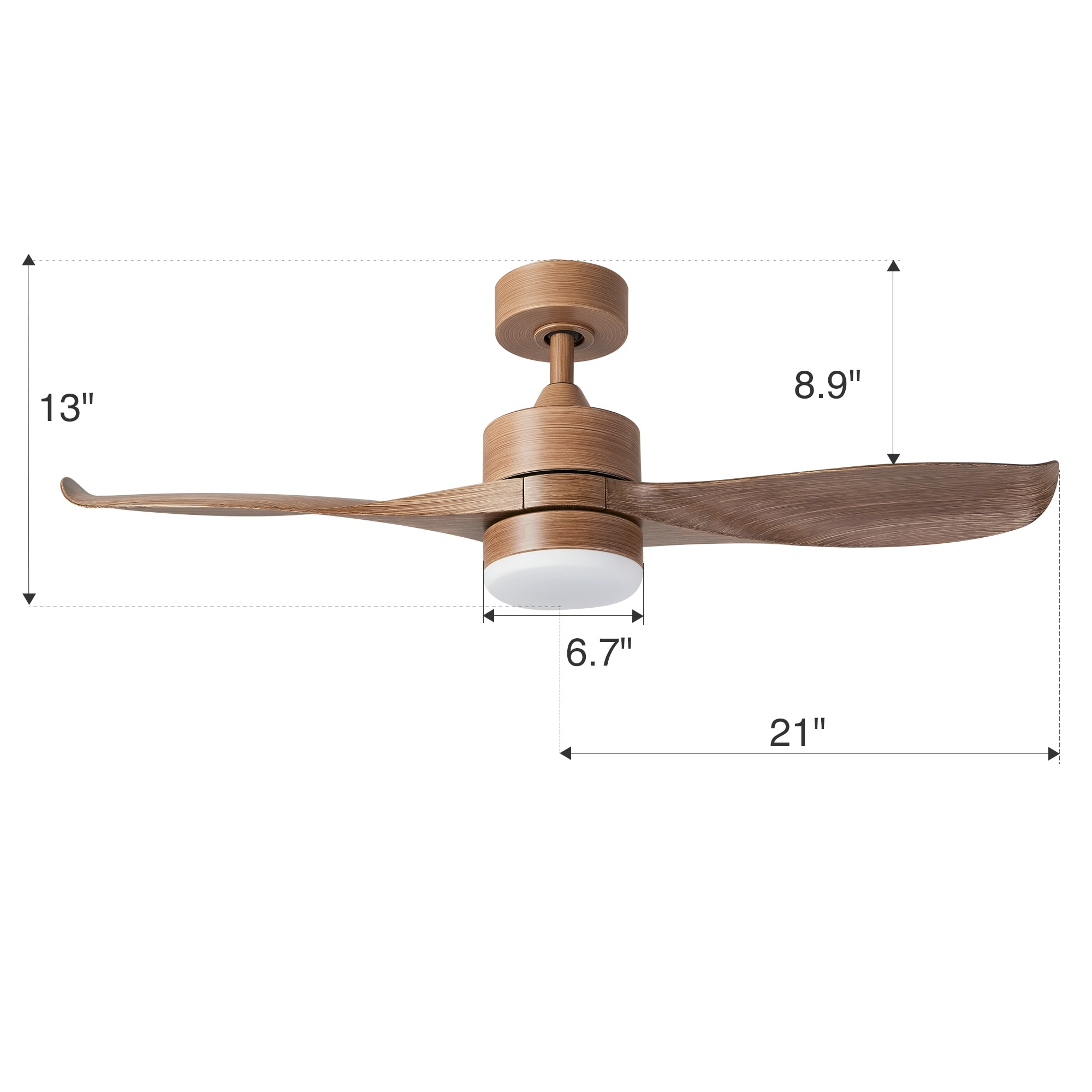 Co Z 42 2 Blade Reversible Led Ceiling Fan W Light Kit Remote Control Timer Overstock 31623938