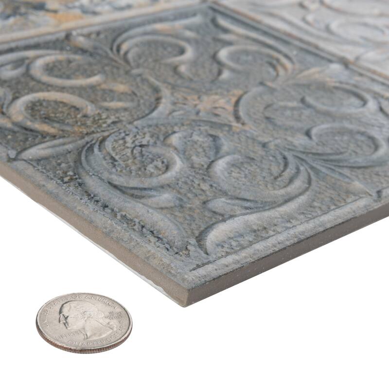 Merola Tile Antigua Lis Mix 13" x 13" Porcelain Wall Tile