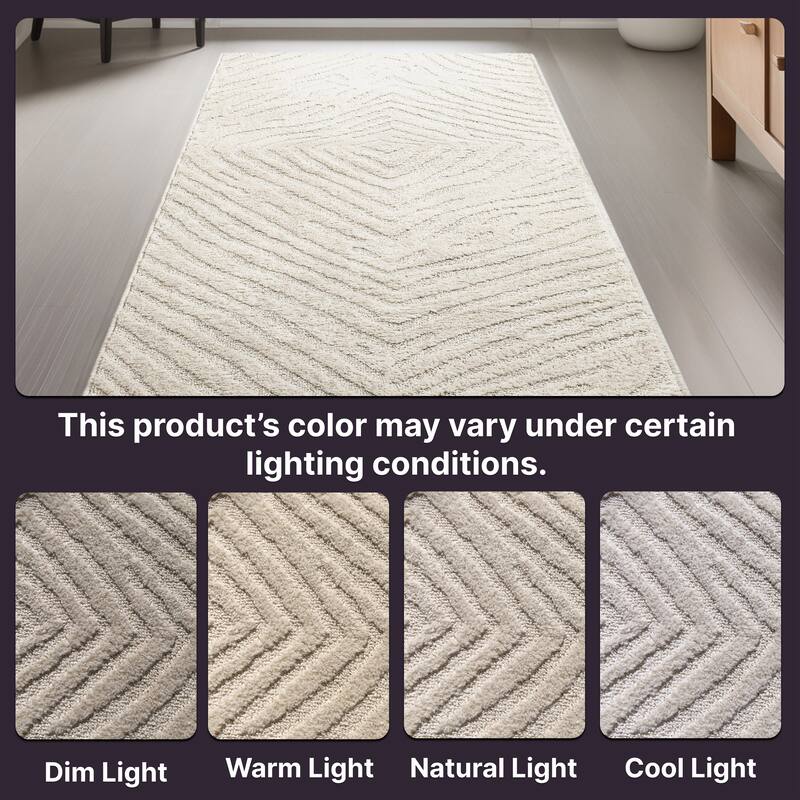 Custom Size Runner Harlow Relajo Modern Solid Striped Soft Stair Rug