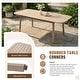 preview thumbnail 10 of 11, Outdoor Dining Set 7-Piece Acacia Wood Rope-Woven Arm Chairs with Extendable Dining Table