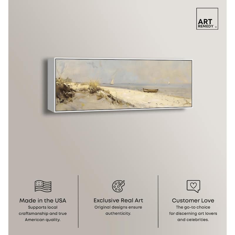 By the Sea Panoramic Canvas by Art Remedy