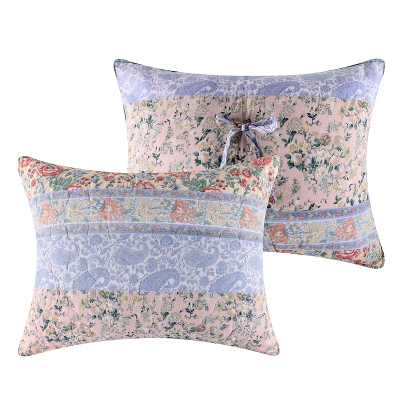 Greenland Home Fashions Kressidea Multi-Floral Quilt Set