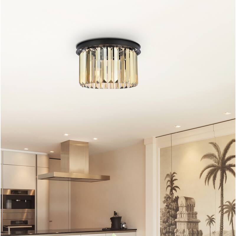 Royce Edge 3-Light Matte Black Flush Mount