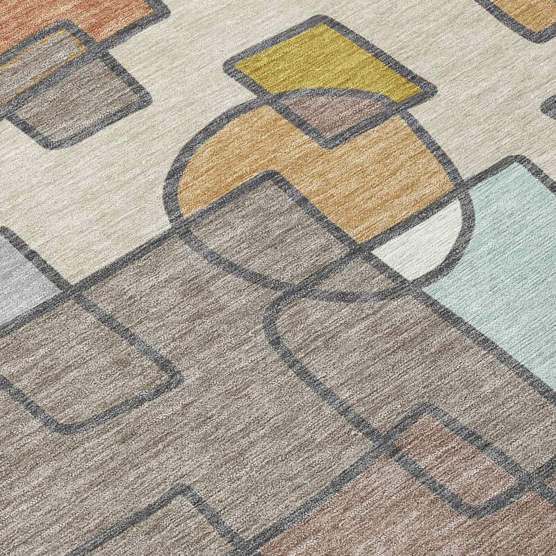 Machine Washable Indoor/ Outdoor Contemporary Prenner Chantille Rug