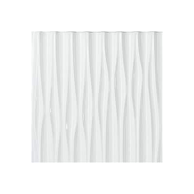 FASÄDE Dunes Vertical 4-foot x 8-foot PVC Wall Panel in Matte White