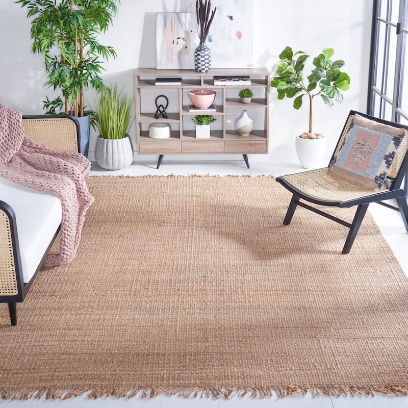 SAFAVIEH Handmade Natural Fiber Leteke Jute Fringe Rug - 11' x 15' - Natural