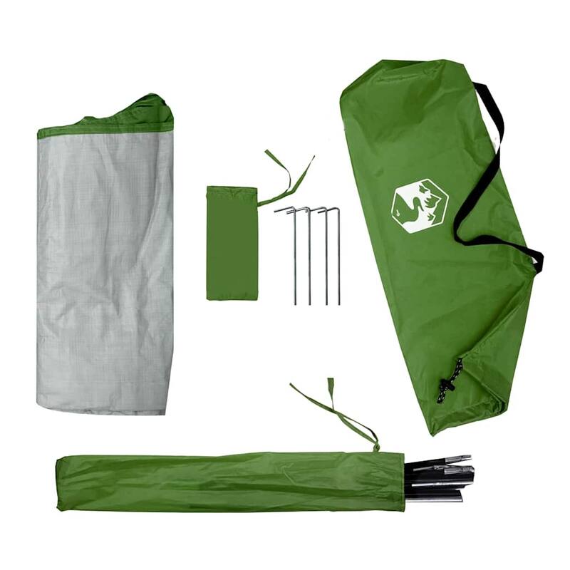 vidaXL Storage Tent 9 Compartments Green Waterproof - 49.2" x 19.7" x 26.8"