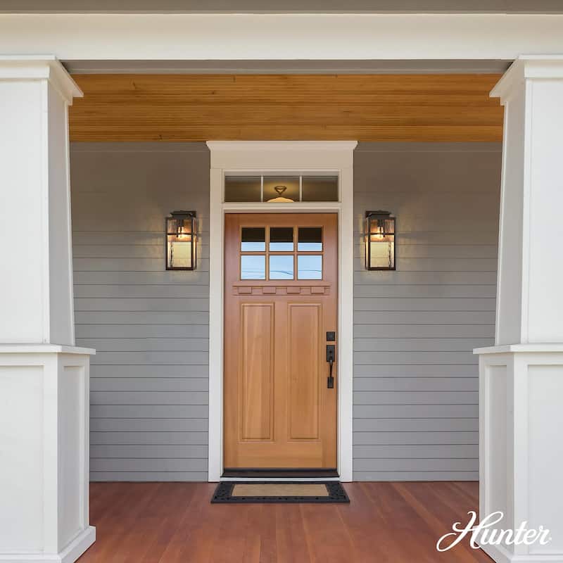 Hunter Aspenbrook Outdoor WeatherMax Wall Light - Modern, Mission - Porch, Patio, Garage - Wet Rated!