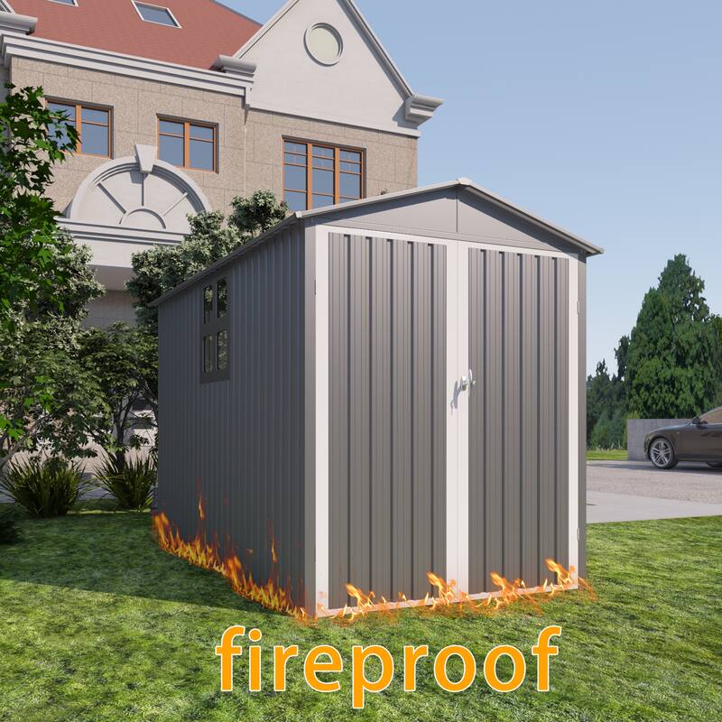 Outdoor Steel Storage Shed With Window ,Metal Garden Sheds