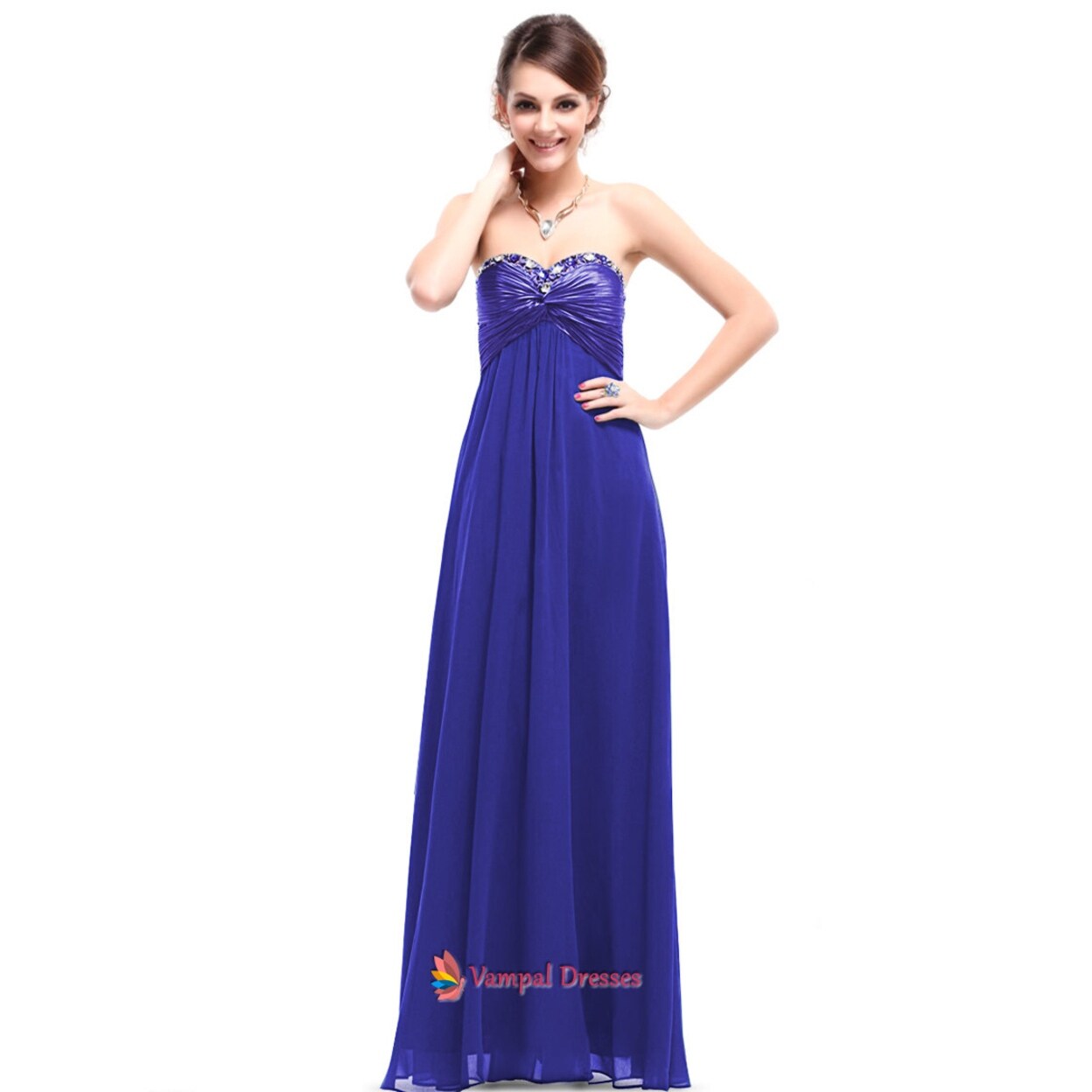 royal blue long dress uk