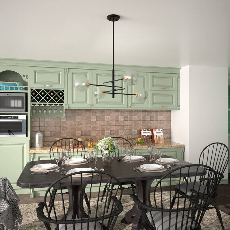 Caucy 4-Light Sputnik Modern Chandelier-UL - 32 inches