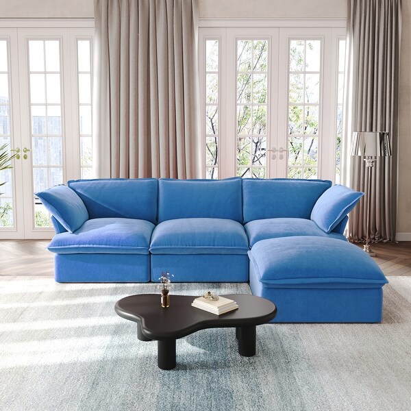L Shape Sectional Couches Deep Couch Sectional Sofa with Chaise Ottoman Modern Comfy Modular Sectional Sofas Bed Bath Beyond 40982494