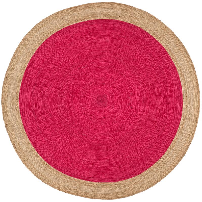 SAFAVIEH Handmade Natural Fiber Jolette Bordered Round Jute Rug