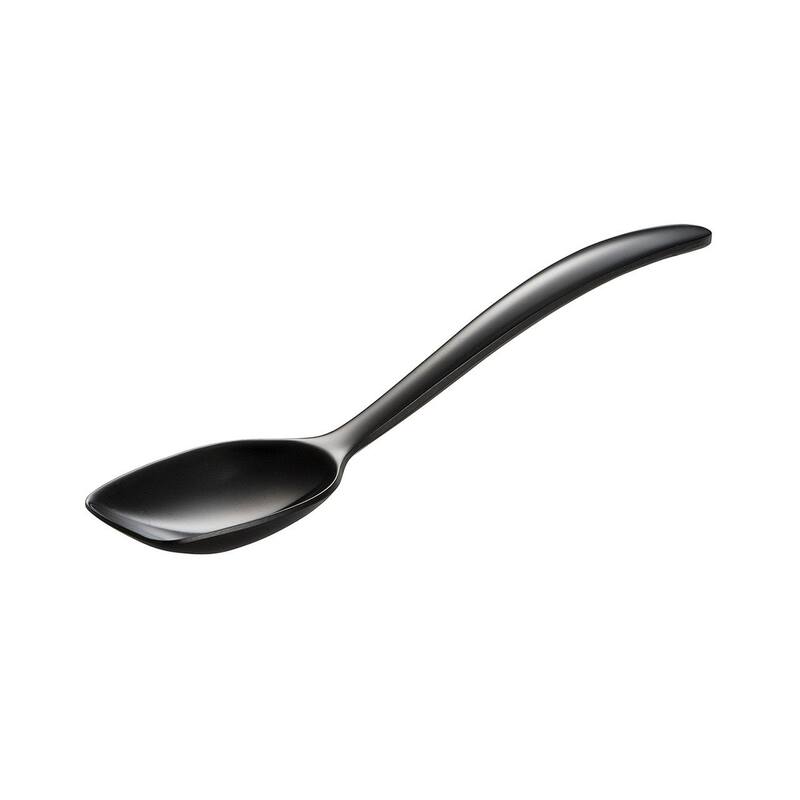 Hutzler 7.5-Inch Melamine Mini Solid Spoon - Black