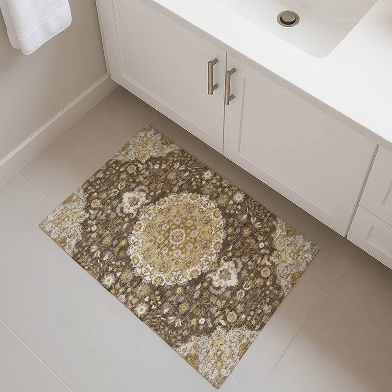 Machine Washable Indoor/ Outdoor Global Eckley Chantille Rug