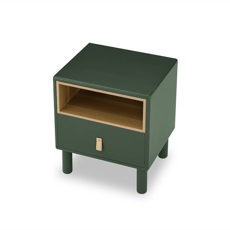 Single Drawer Bedside Table, Modern Wooden Style Bedside Table