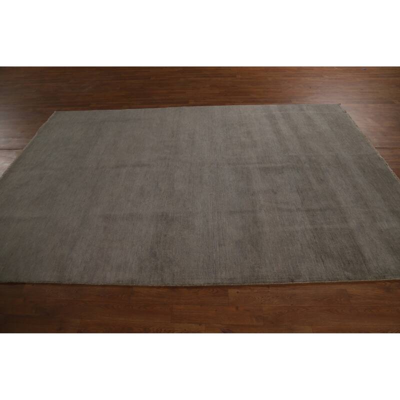 Modern Gabbeh Oriental Area Rug Handmade Grey Wool Carpet - 6'0" x 9'0"