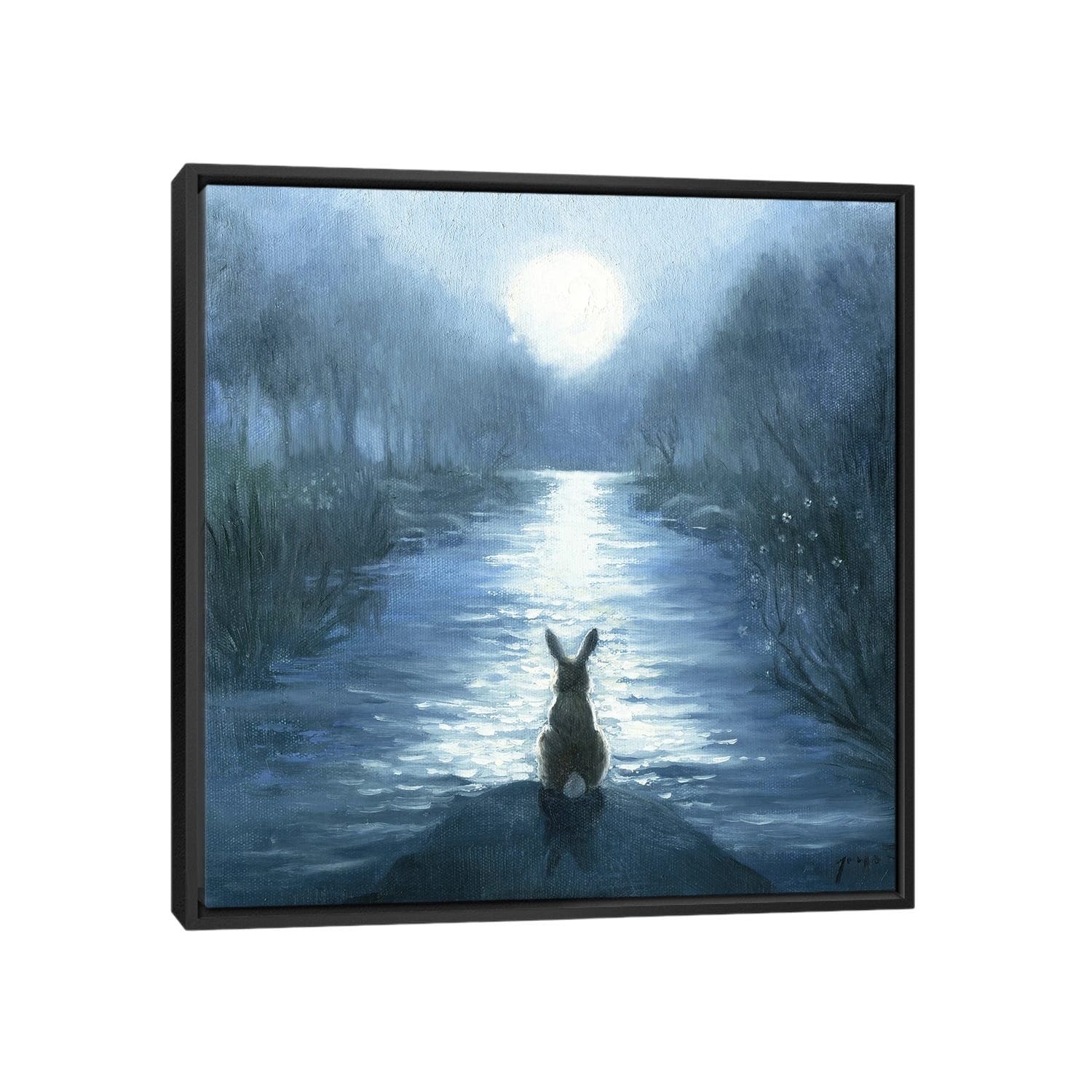 iCanvas "Isabella And Her Moon" by David Joaquin Framed Canvas Print