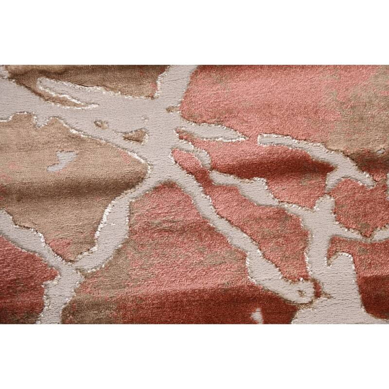 Abstract Transitional Turkish Oriental Rug Contemporary Carpet