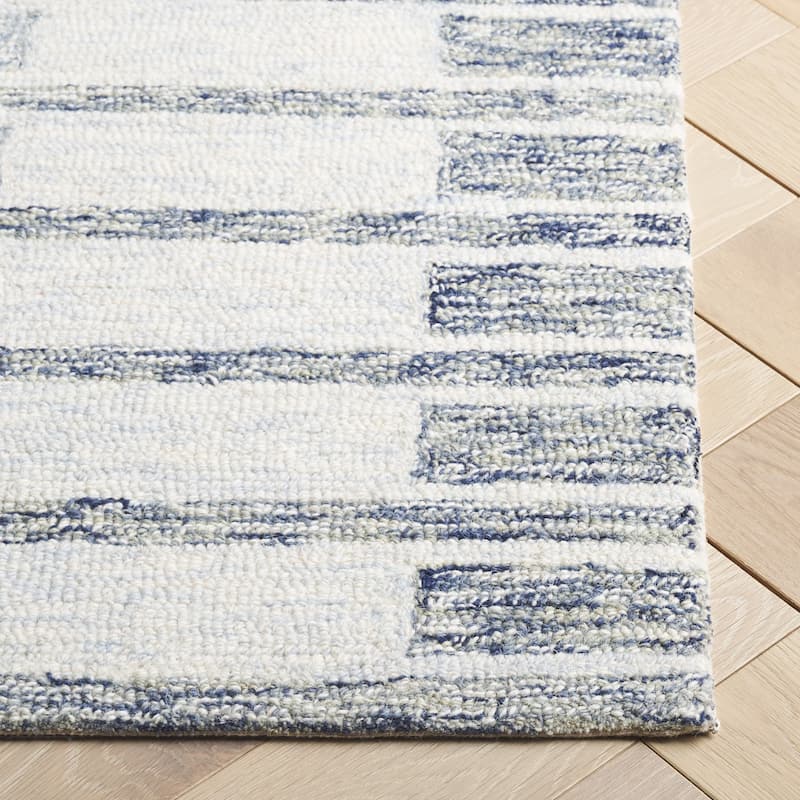 SAFAVIEH Handmade Ebony Annedorte Modern & Contemporary Wool Rug
