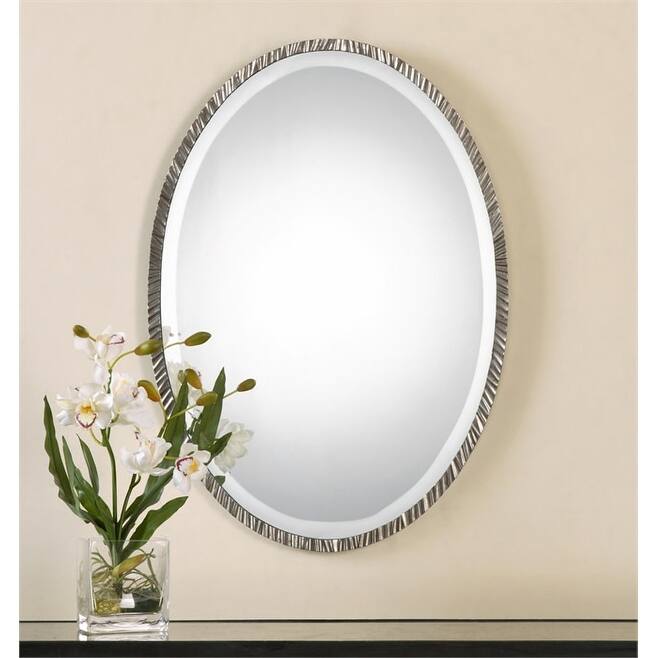 Uttermost Annadel Oval Contemporary Farmhouse Wall Mirror