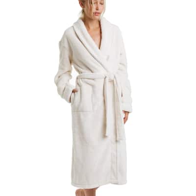Plush Cozy Sherpa Fleece Robe - Bed Bath & Beyond - 19311416