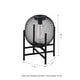 preview thumbnail 2 of 18, Glitzhome Set of 2 Metal Black Solar Powered Outdoor Lantern with Stand