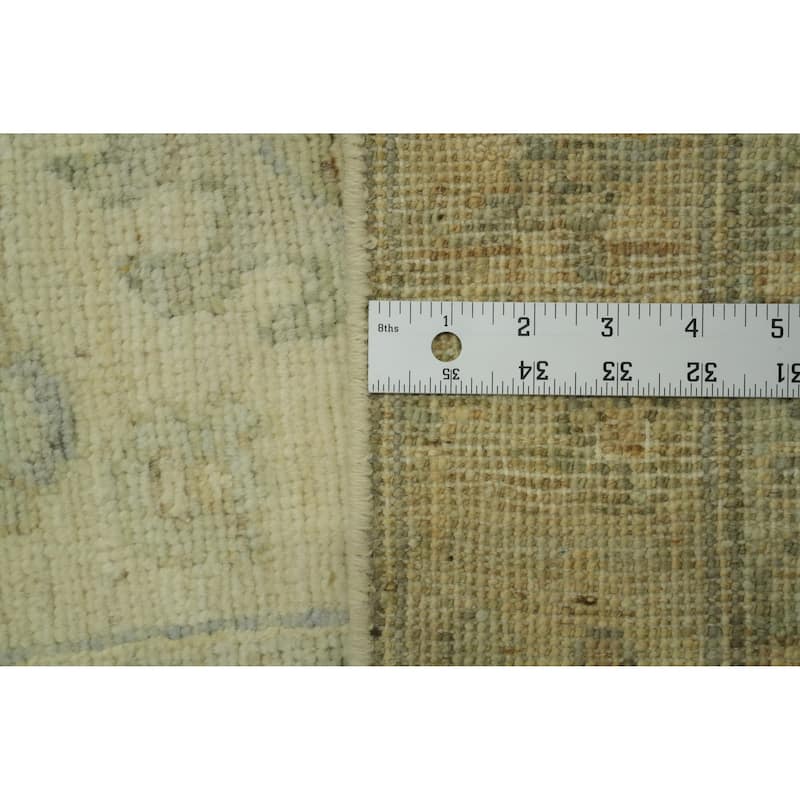 Vegetable Dye Wool Oushak Turkish Rug, Geometric - 6' 0'' X 2' 10''