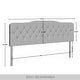 preview thumbnail 19 of 20, CraftPorch Velvet Button Tufted Curved Adjustable Headboard