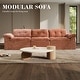 preview thumbnail 1 of 4, Rossetta 3-Seater Luxurious Cloud Chenille Modular Sofa with Detachable Backrest Orange