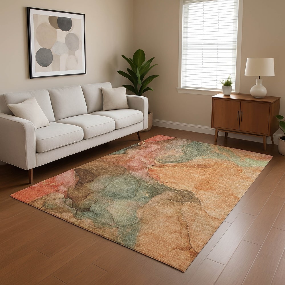 Premium Washable Super Soft Abstract Watercolor Mayfield Rug