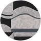 preview thumbnail 14 of 13, SAFAVIEH Odyssey Snezanka Mid-Century Modern Rug 6'7" Round - Ivory/Grey Black - Round