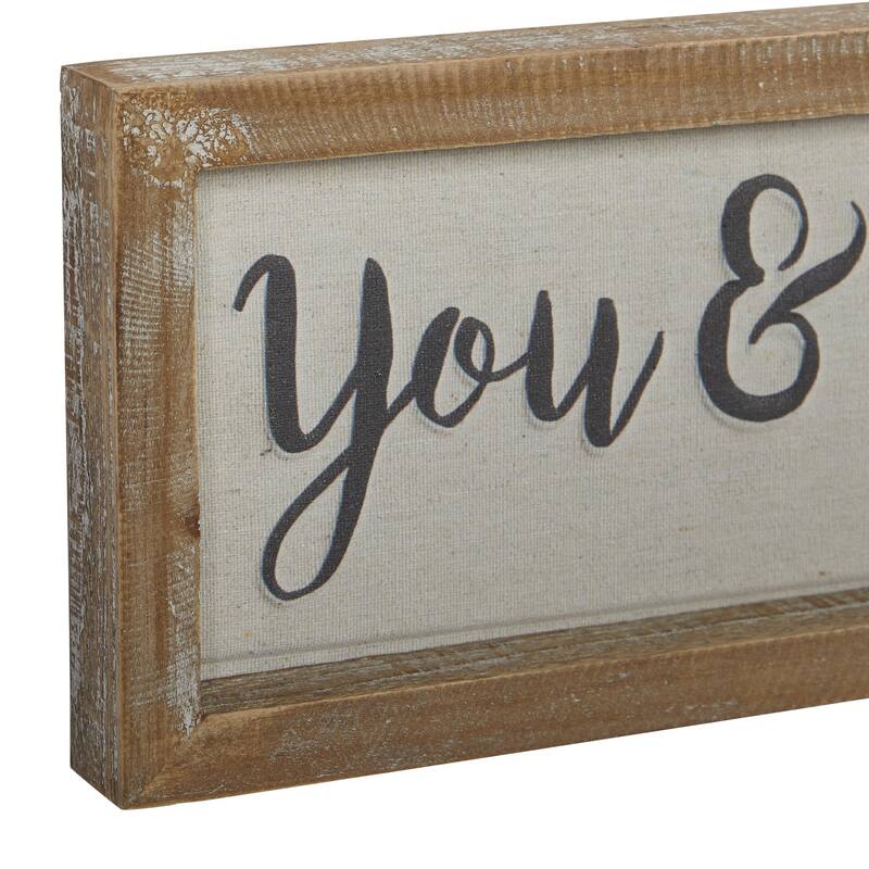 Wood Sign Wall Decor - Set of 2 Dark Brown - Roche River Decor