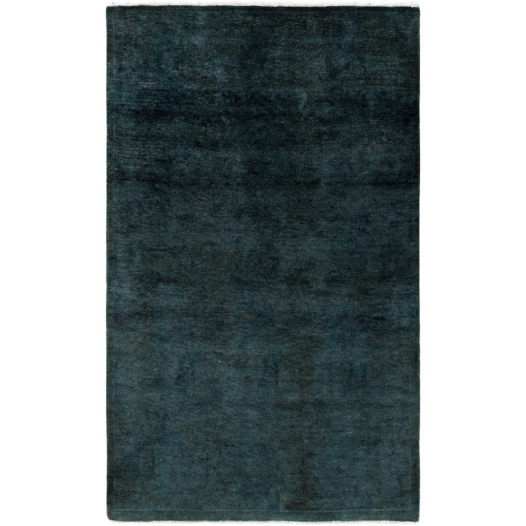 Overdyed One-of-a-Kind Hand-Knotted Area Rug - Green - 3' 2" x 5' 0"