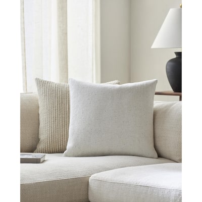 Jaci Farmhouse Solid Color Accent Pillow