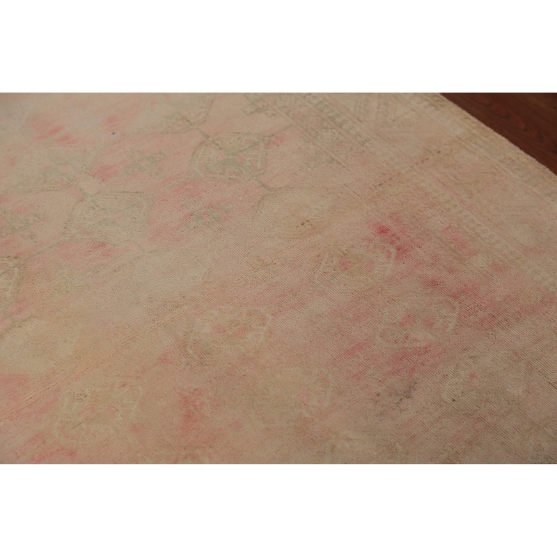Distressed Pink Balouch Persian Vintage Rug Handmade Wool Carpet - 3'5" x 5'6"