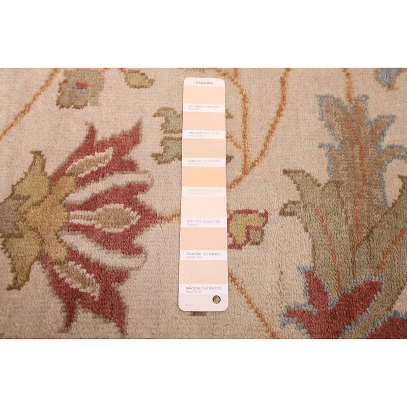 ECARPETGALLERY Hand-knotted Jules Serapi Ivory Wool Rug - 8'11 x 11'9