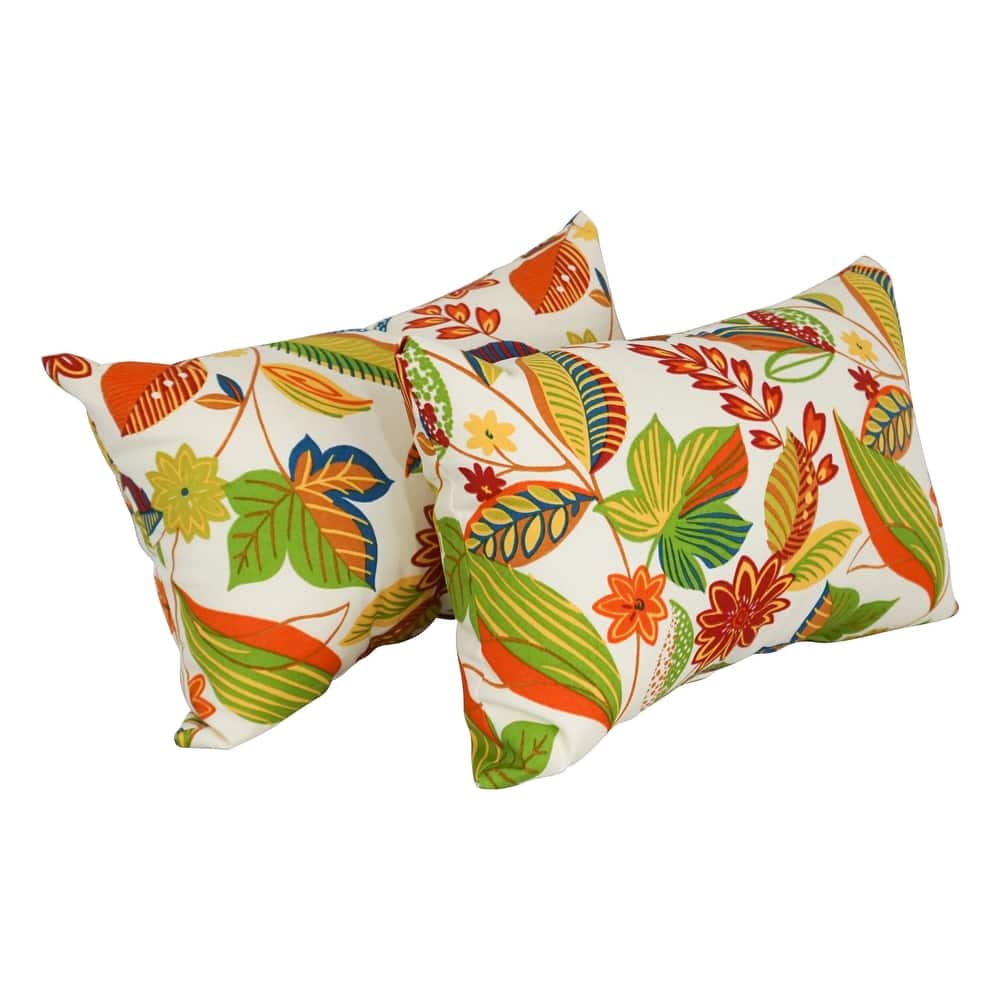 19-inch by 11-inch Outdoor Throw Pillows (Set of 2, Multiple Patterns) - 19 x 11
