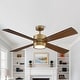 preview thumbnail 16 of 19, Parrot Uncle 52" Antique Brass Plywood 4-Blade Indoor Ceiling Fan with Light and Remote
