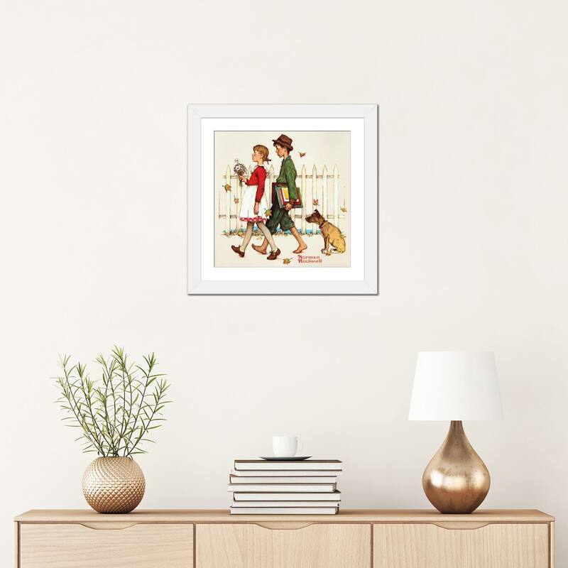iCanvas "Young Love- Walking to School" by Norman Rockwell