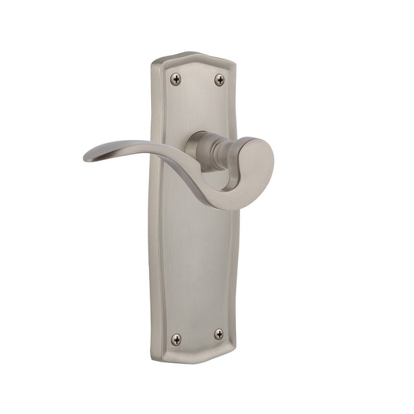 Nostalgic Warehouse PRAMAN_PSG_238_NK Manor Passage Door Lever Set with Prairie Rose for 2-3/8" Backset Doors