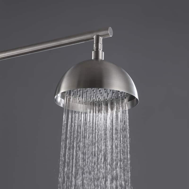 91"H Stainless Steel Freestanding Outdoor Shower with Handheld shower