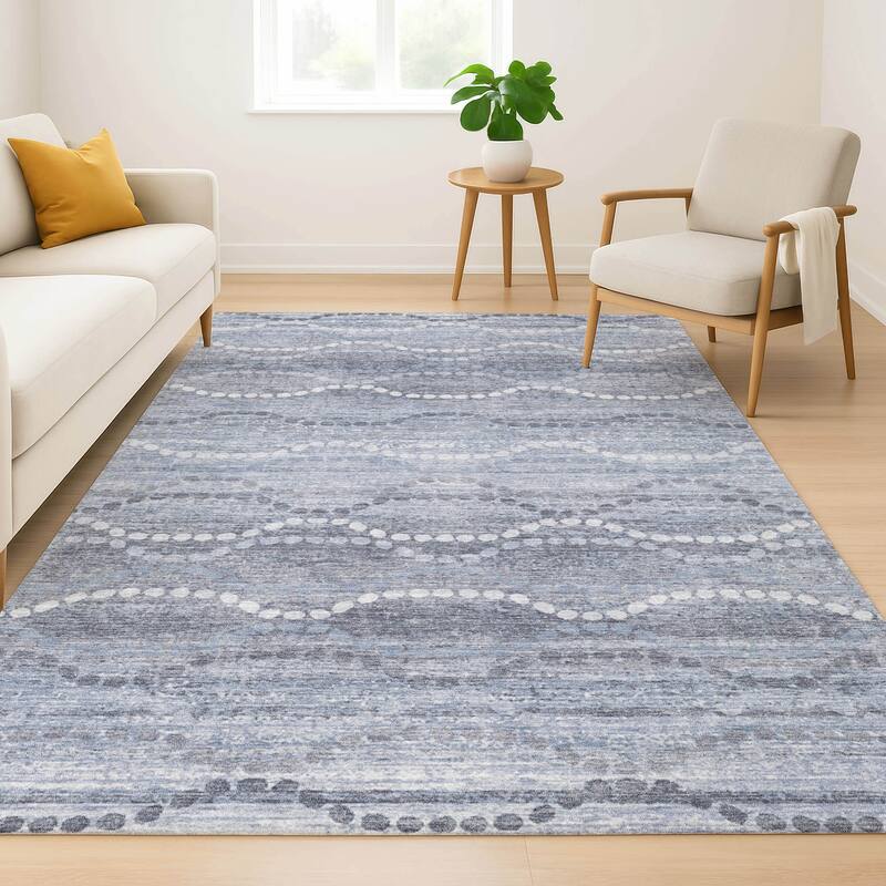 Premium Washable Super Soft Pixy Stripes Mayfield Rug