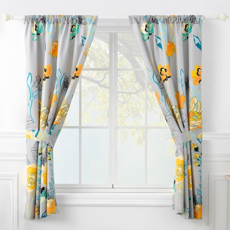 Greenland Home Fashions Watercolor Dream Curtain Panels (Set of 2)