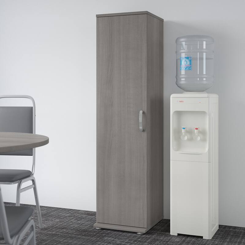 Universal Tall Narrow Storage Cabinet by Bush Business Furniture - Platinum Gray